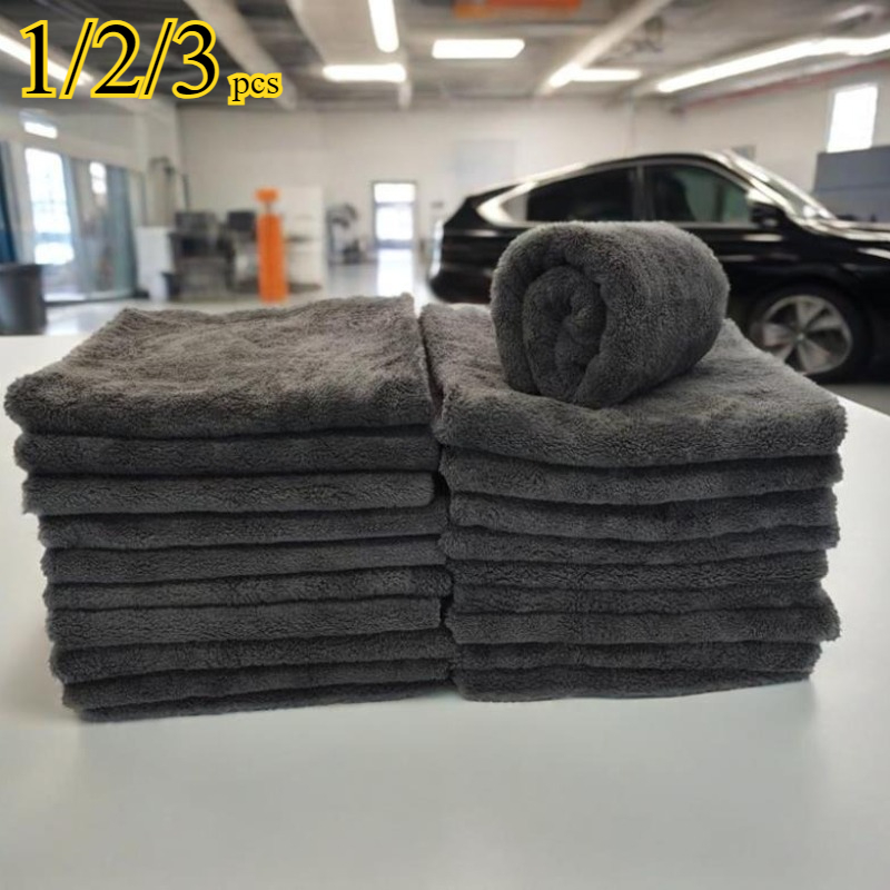 Microfiber Towel Detailing - ผ้าไมโครไฟเบอร์เนื้อนุ่มพิเศษสำหรับล้างรถ ขนาด 40x40 ซม. ผ้าเช็ดแห้งไม่ทำให้เกิดรอยขีดข่วน สำหรับทำความสะอาดรถยนต์