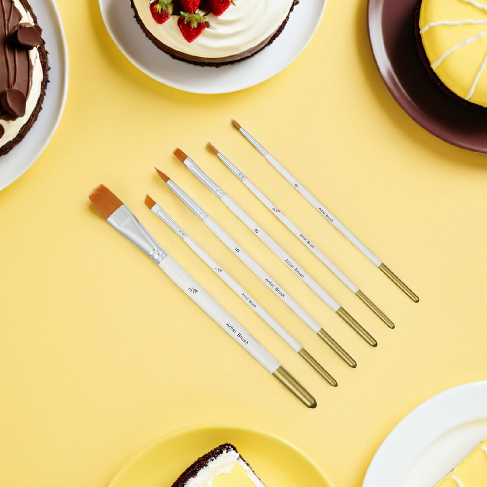 Detailing Brush Set - ชุดแปรงแต่งหน้าเค้ก 12 ชิ้น ชุดแปรงอเนกประสงค์สำหรับทำขนม ฟองดองท์ คุกกี้